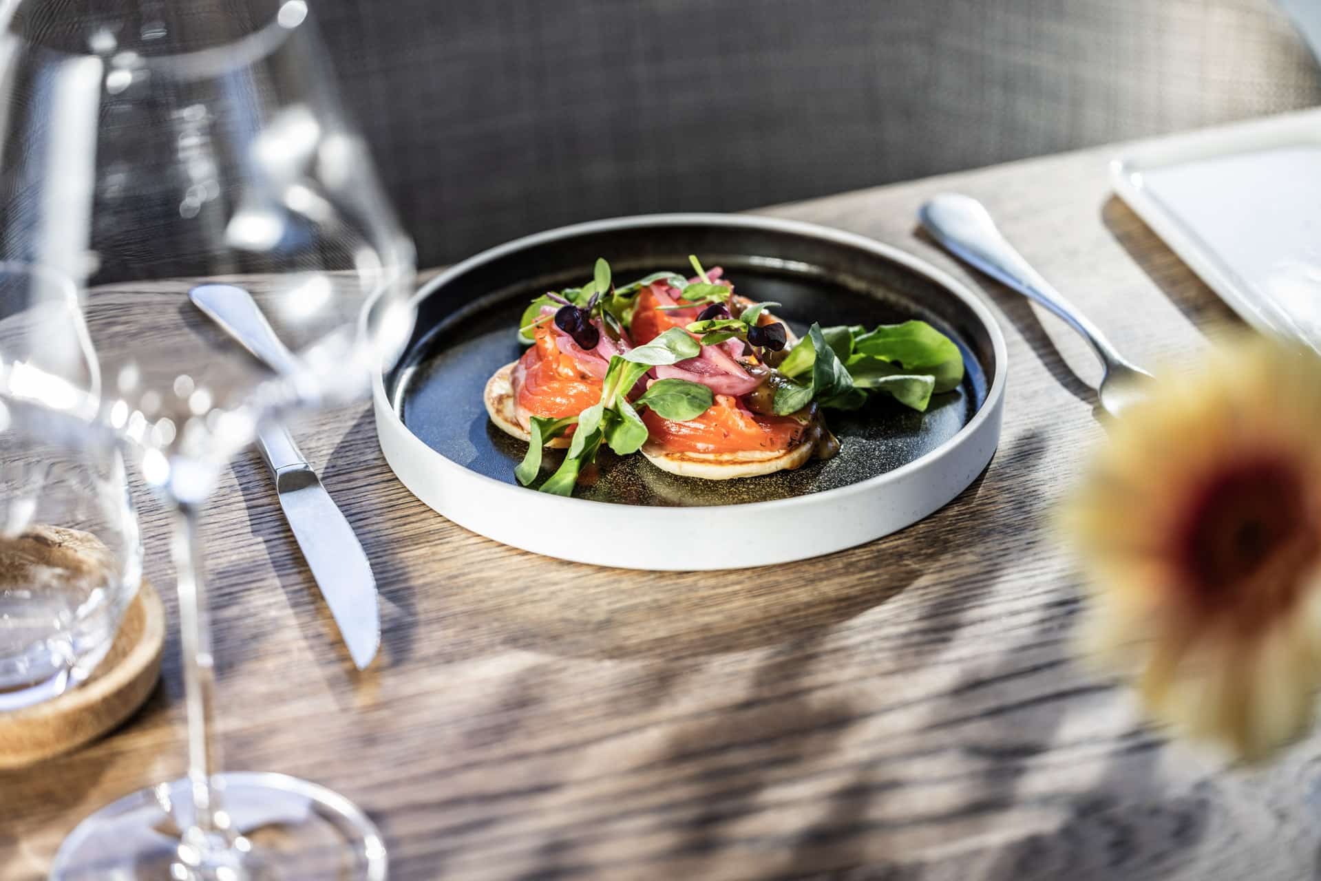 Elegant anrettet rett på Hurdalsjøen Hotell & Spa